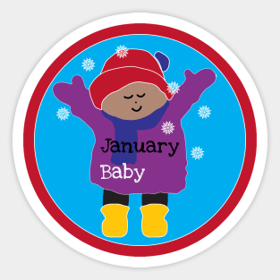 January Baby Sticker